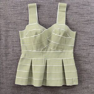 HD in Paris Green Striped Blouse
